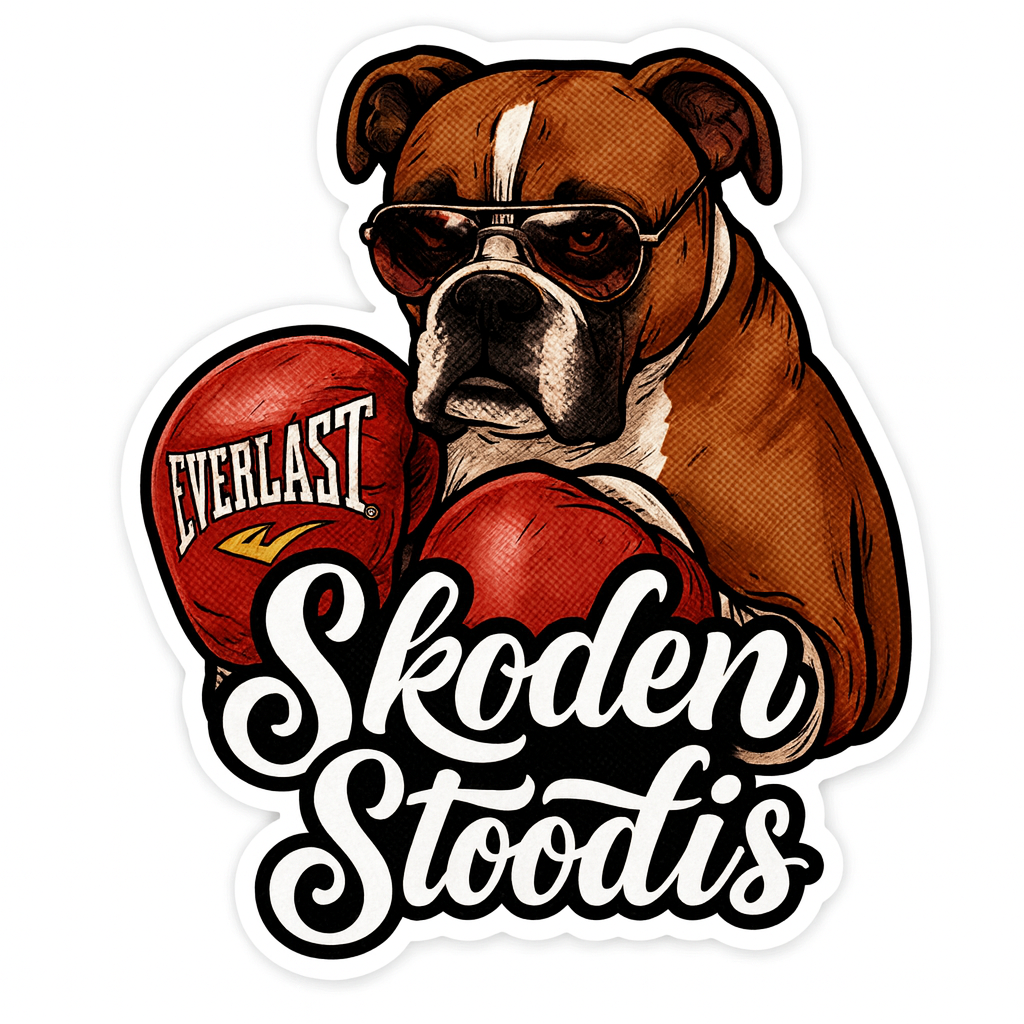 Skoden Stoodis Boxer Sticker